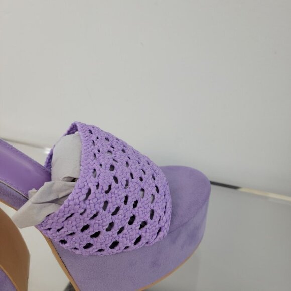 Fashion Nova  Funky Purple Platformed Mules Size 9 - Picture 8 of 8